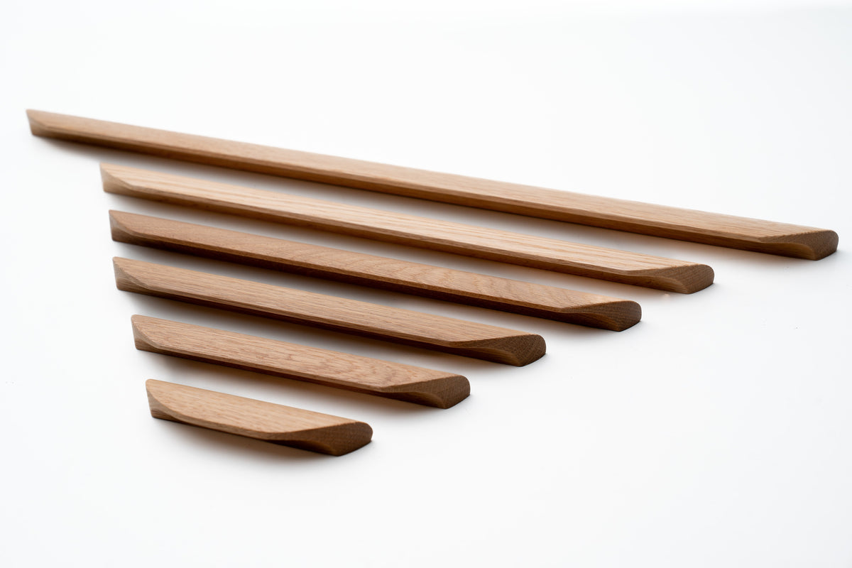 Ookami Studio solid timber cabinet handles in oak